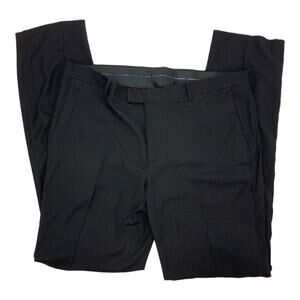 Soul of London Black Flat Front Dress Pants Trouser Size 41R NWOT